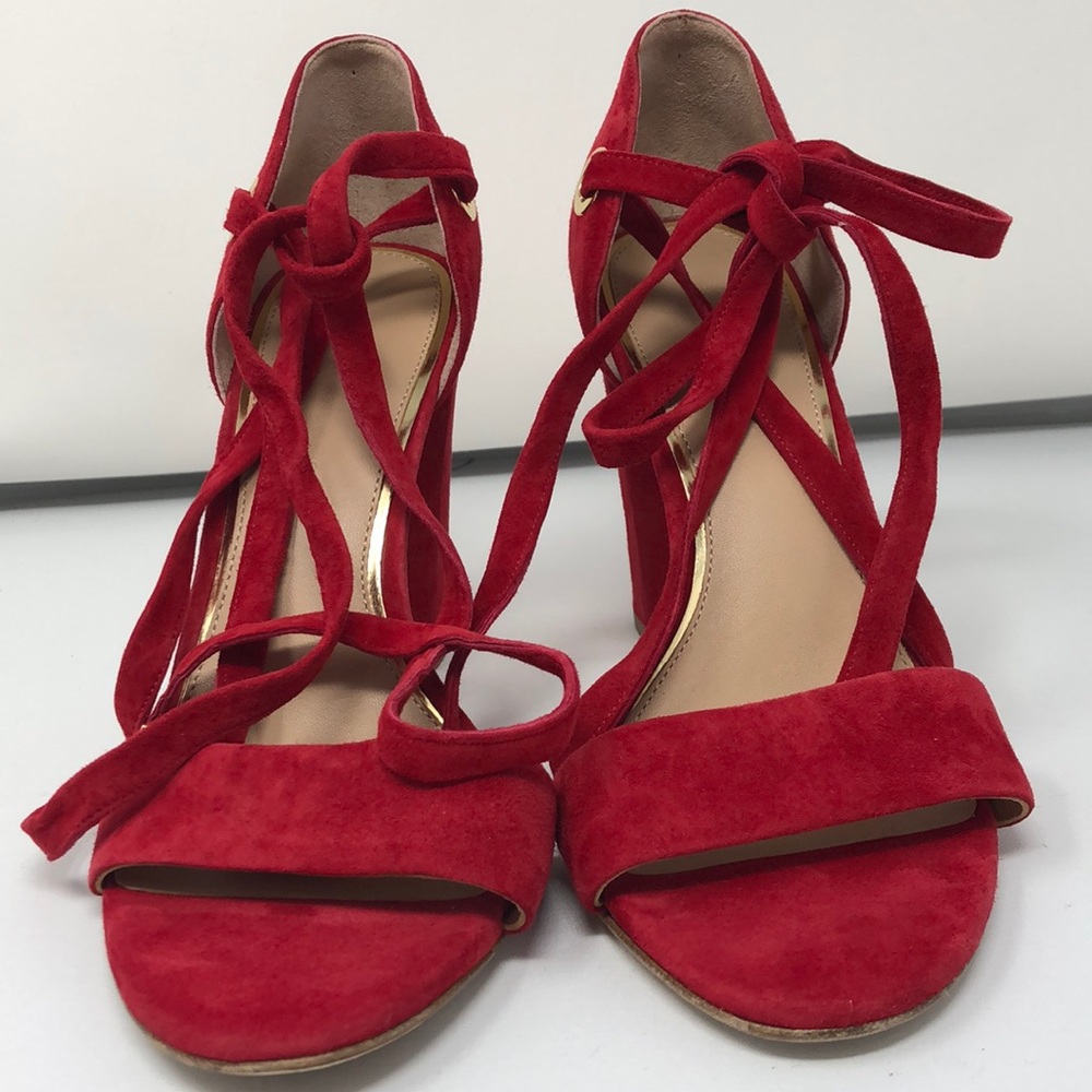 Diane Von Furstenberg Red Suade Shoes
